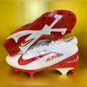Nike Alpha Menace 4 Pro Football Cleats Men's Size 10 FD7037-102 Red White